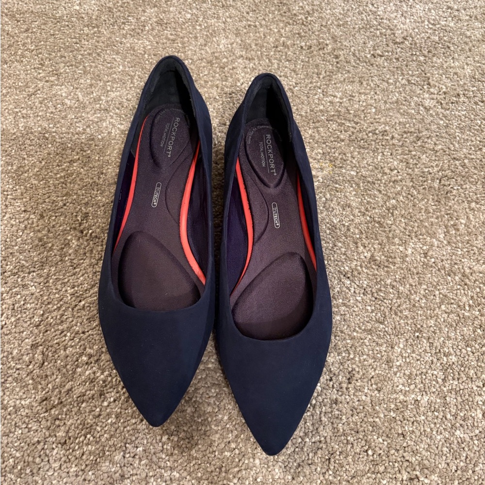 Women's Navy Leather Shoes